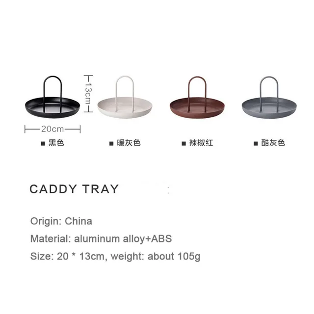 Északi Kerek Hordozható Tároló Tálca Egyszerű Modern Nappali Tornác Sundries Kis Tárgyak Asztali Raklap - Image 6