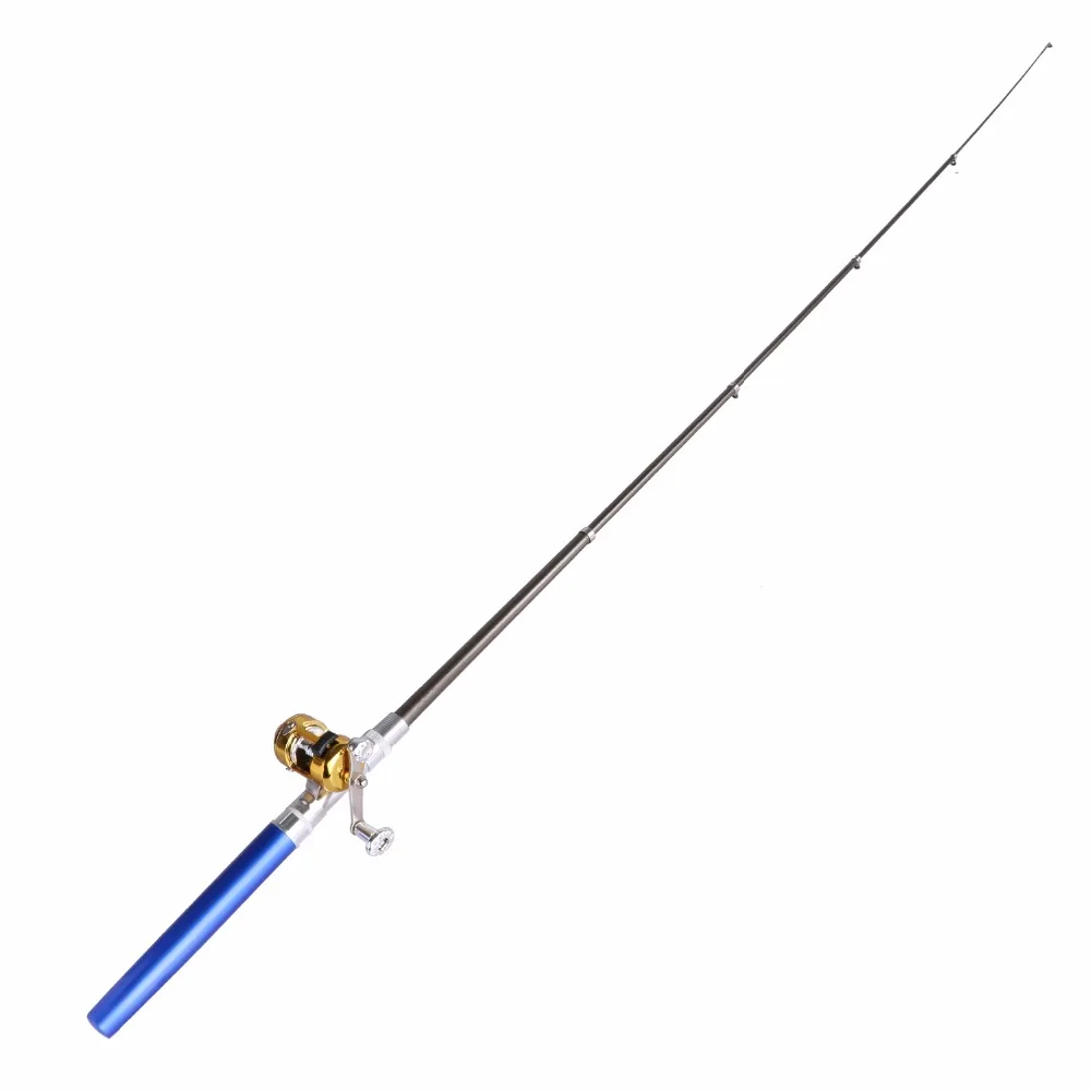 Mini Ice Fishing Rod Wheel Set Telescopic Pocket Fishing Spinning Reel  Alloy Tackles Accessories Pen Type Portable Fishing Rod - AliExpress