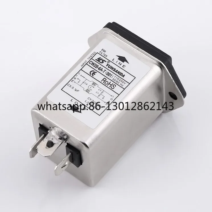 퓨즈가 있는 IEC 소켓, 전원 필터 CW2B-3A6A10A-T (001)