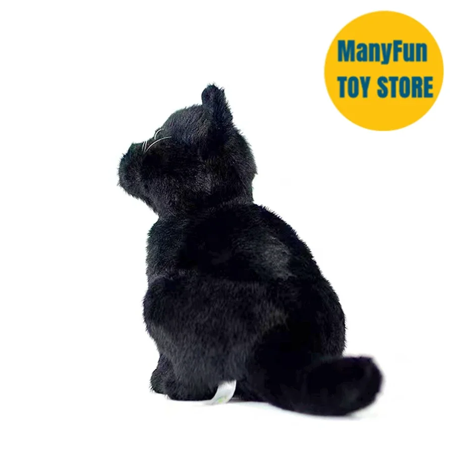 Black Cat High Fidelity Anime Cute Plushie Black Panther Plush Toys Lifelike Animals Simulation Stuffed Doll Kawai Toy Gifts Kid 5