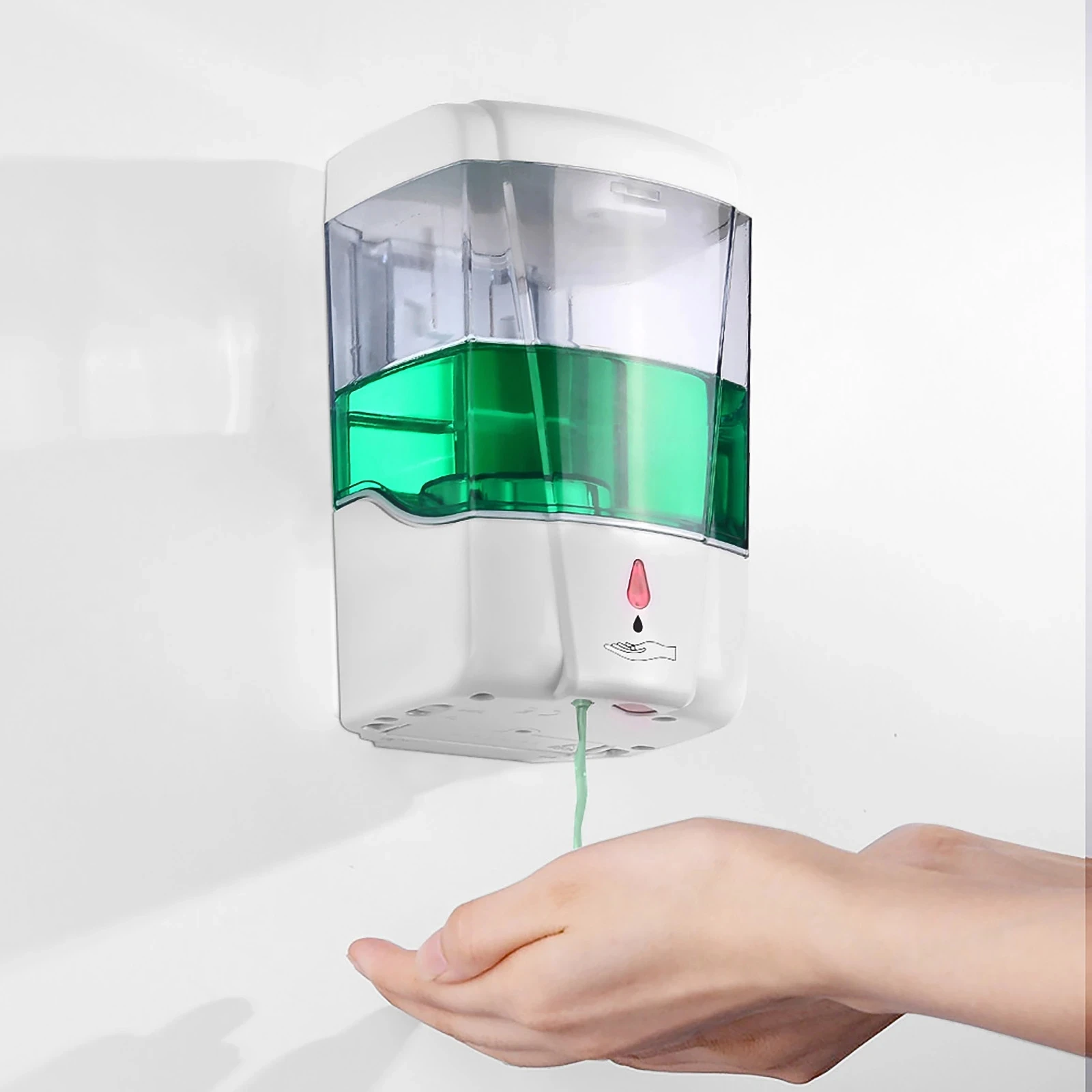 

700ml Automatic Touchless Sensor Liquid Soap Dispenser Hand Sanitizer Detergent Soap Dispenser Wall Mounted for Bathroom Kitchen