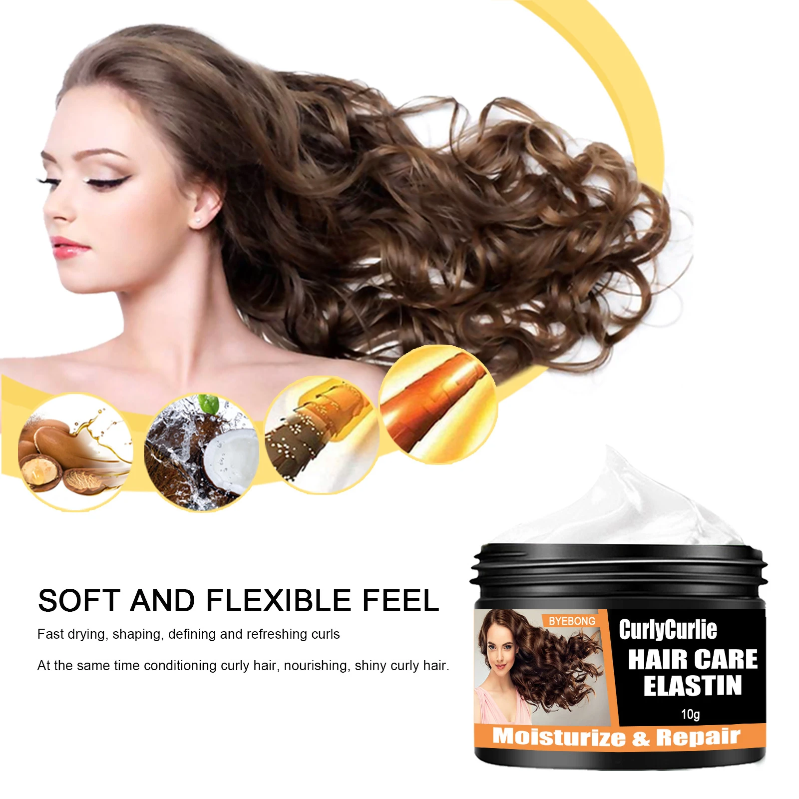 Curl Hair Styling Moistens Fluffy Elastic Cream Perm Hair Care And Repair  Of Curly Hair Conditioners Protect Hair From Damage| | - AliExpress