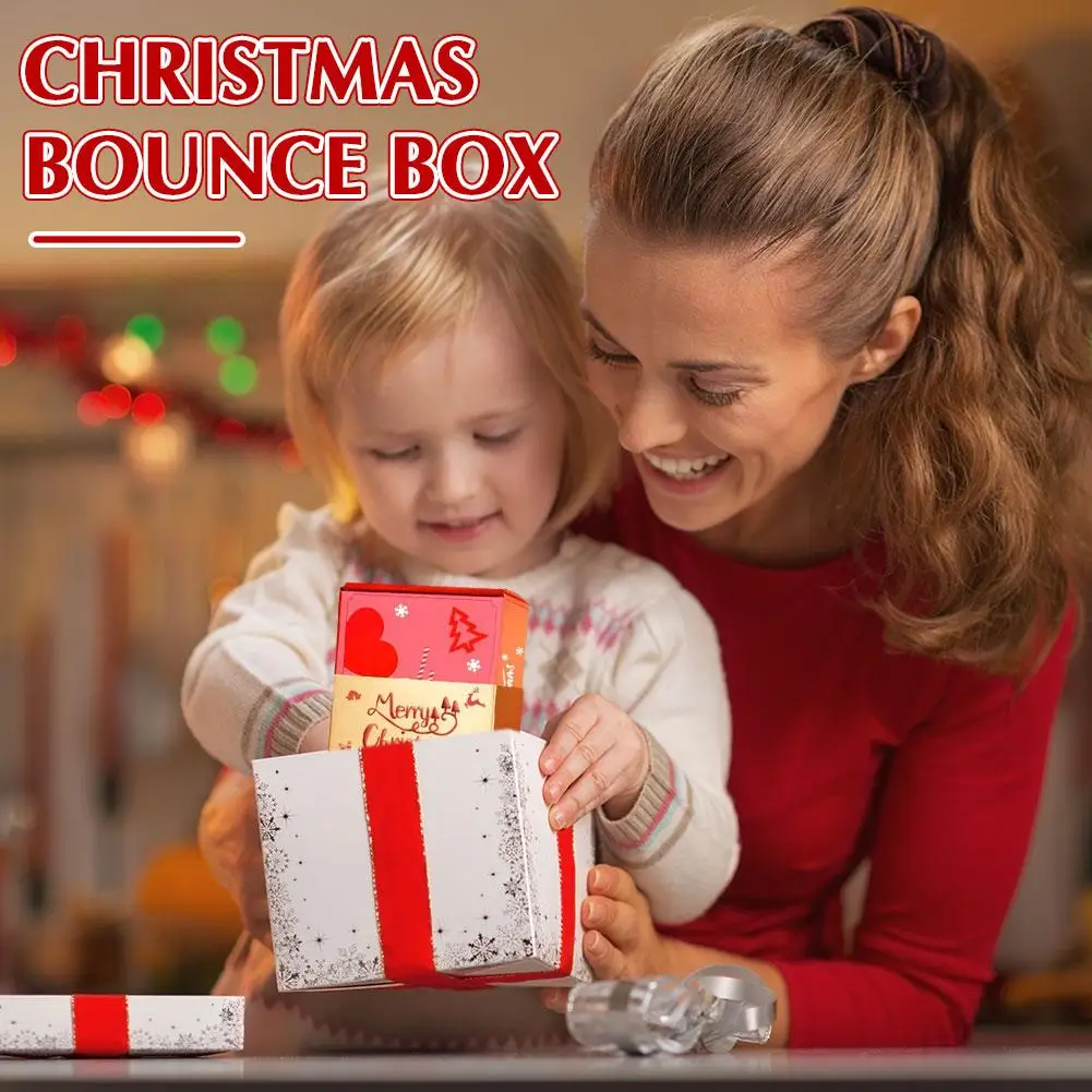 12/18pcs Christmas Surprise Box Gift Box Creating The Paper Bounce Most Box DIY Christmas Creative Box Folding Gift Surpris J0H7