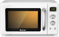 Retro Countertop Microwave Oven, 0.9Cu.ft, 900W Microwave Oven, with 5 Micro Power, Defrost & Auto Cooking Function, LED Display 1