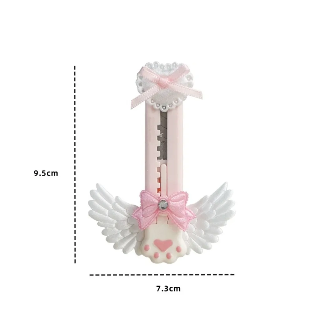 미니 리본 스타일 다용도 칼 고양이 발 모양 가벼운 봉투 개봉기 정교하고 컴팩트한 메일 나이프