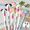 4PCS/Set Cute Dog Gel Pen Tongue Pulling Gel Ink, Cat Design, 0.5MM Black Neutral Pen Quick Dry Stationery New 1