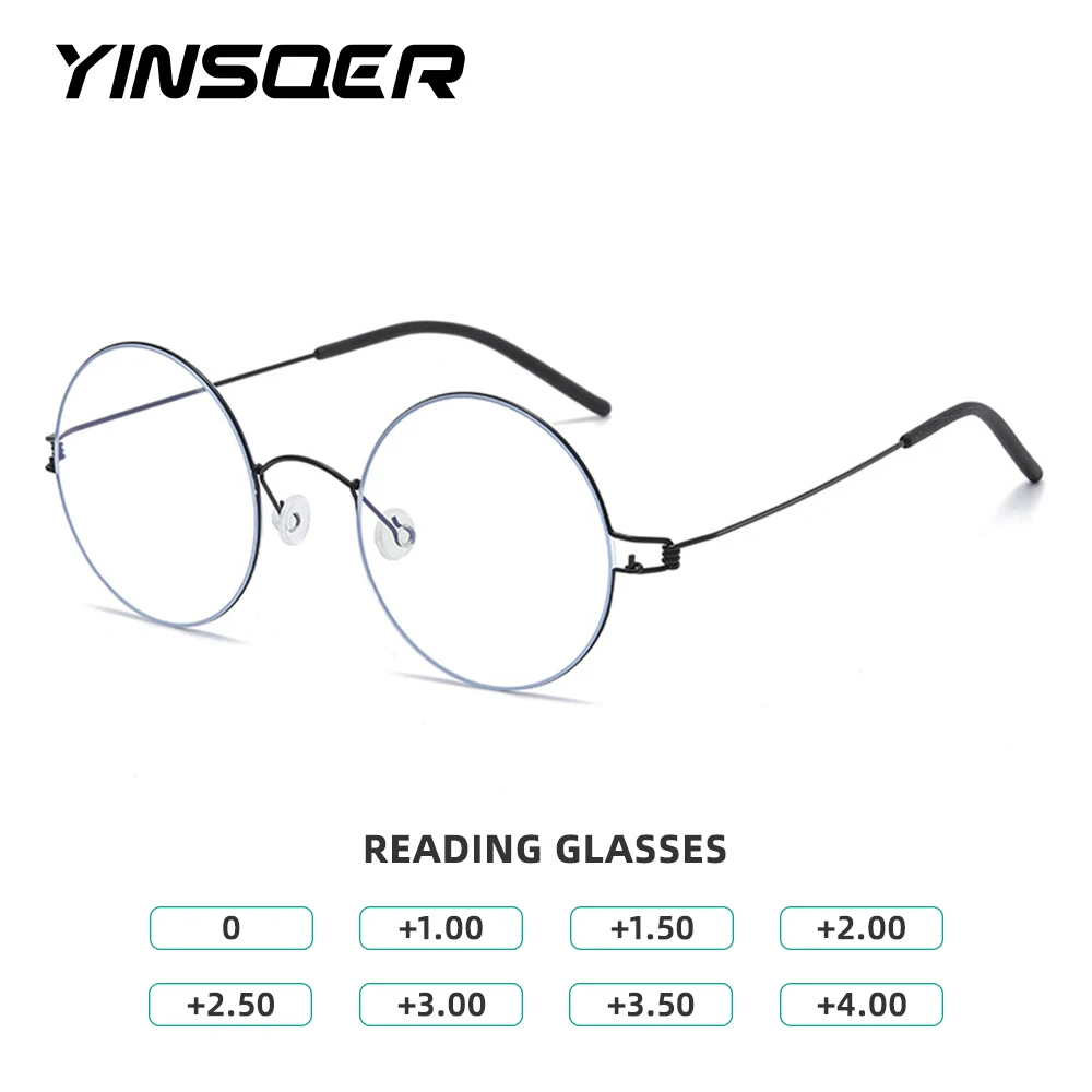 Round Glasses in Trend Blue Film Reading Glasses Frames for