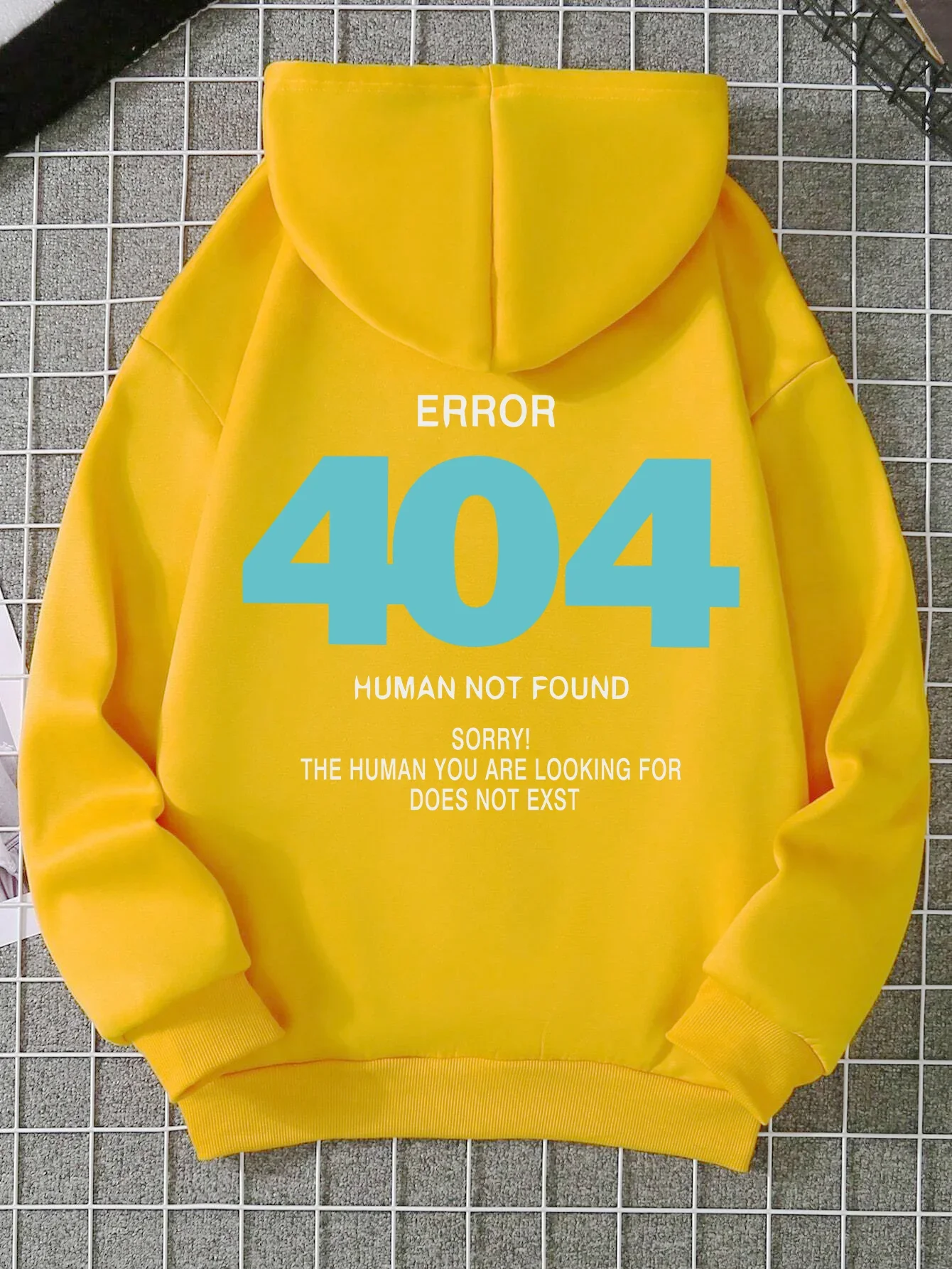 Women men Sweatshirts Error 404 Human Not Found sorry Print Hoodies Fleece Long Sleeve Oversized Clothes Hip Hop Street Pullover