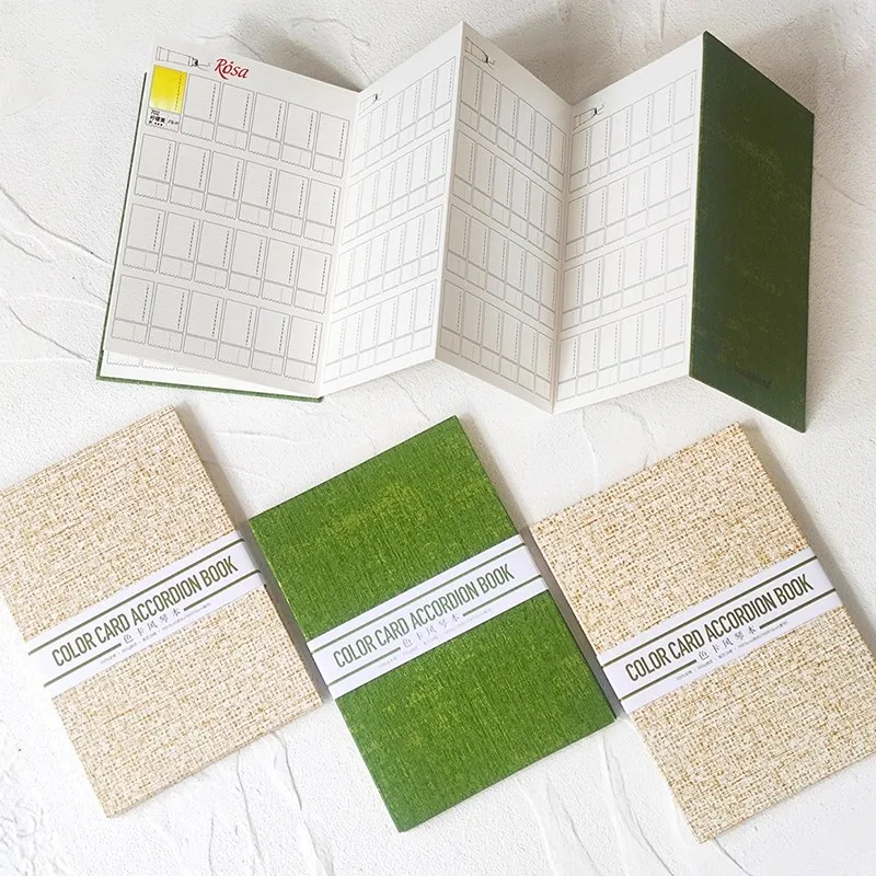 포텐테이트 블랭크 수채화 핫프레스 컬러 카드지 아코디언 북 100% 면목재 펄프 300g 접이식 페이지 컬러링 카드북