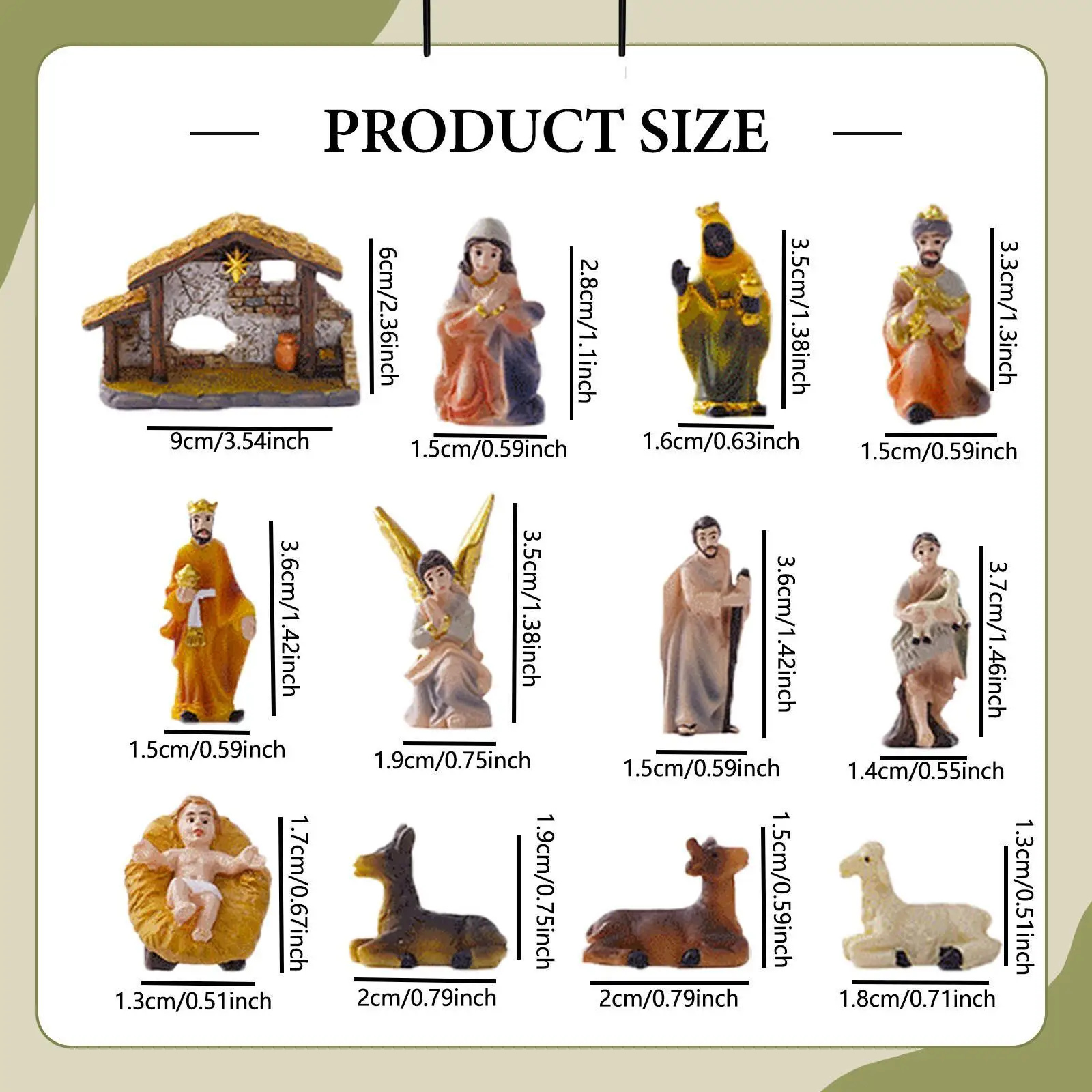 Christmas Nativity Scene Set Handmade Decorative Xmas Statue, Tabletop Decoration for Office, Desk Christmas Nativity Scene Set Handmade Decorative Xmas Statue, Tabletop Decoration for Office, Desk