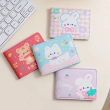 

Kawaii Card Holder Tiger Rabbit Cats Driver License Card Holder Cute Bank Cards Name Cards Purse Mini Clutch Wallet Money Purse