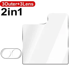 Premium Tempered Glass Screen Protector with HD Anti - Scratch Camera Lens Film - Galaxy Z Flip 7 (2in1)