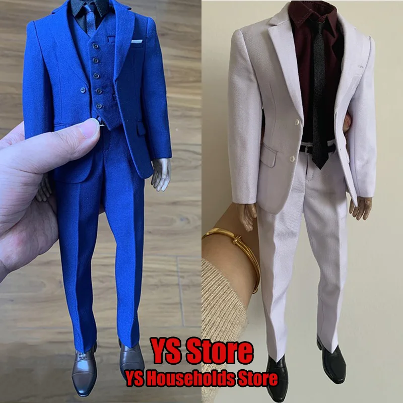 

2 Styles Toy Center 1/6 Men Soldier Gentleman Coat Leather Shoes Formal Wedding Suit Clothes Accessory For 12'' Figure Body
