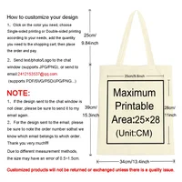 Add Your Logo Customizable Canvas Tote Bag Large Women's Designer Handbags  Shopping Bags for Groceries Fabric Shopper Cloth 2