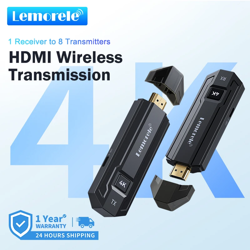 Lemorele P50 4K Wireless HDMI Transmitter and Receiver Kit