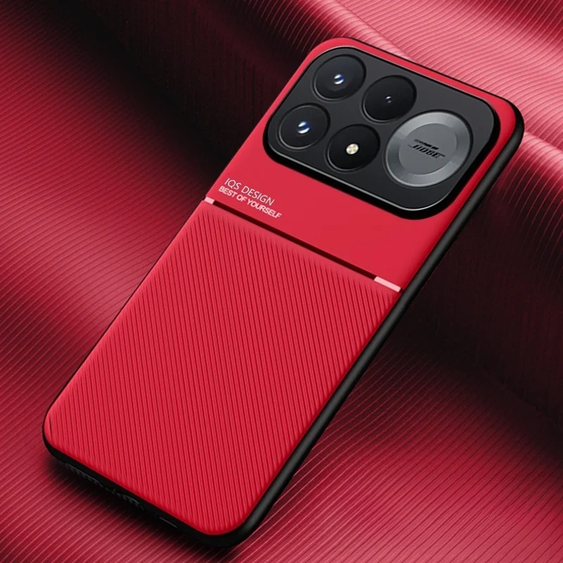 Luxury Magnetic Holder Phone Case with Soft Leather Back Cover