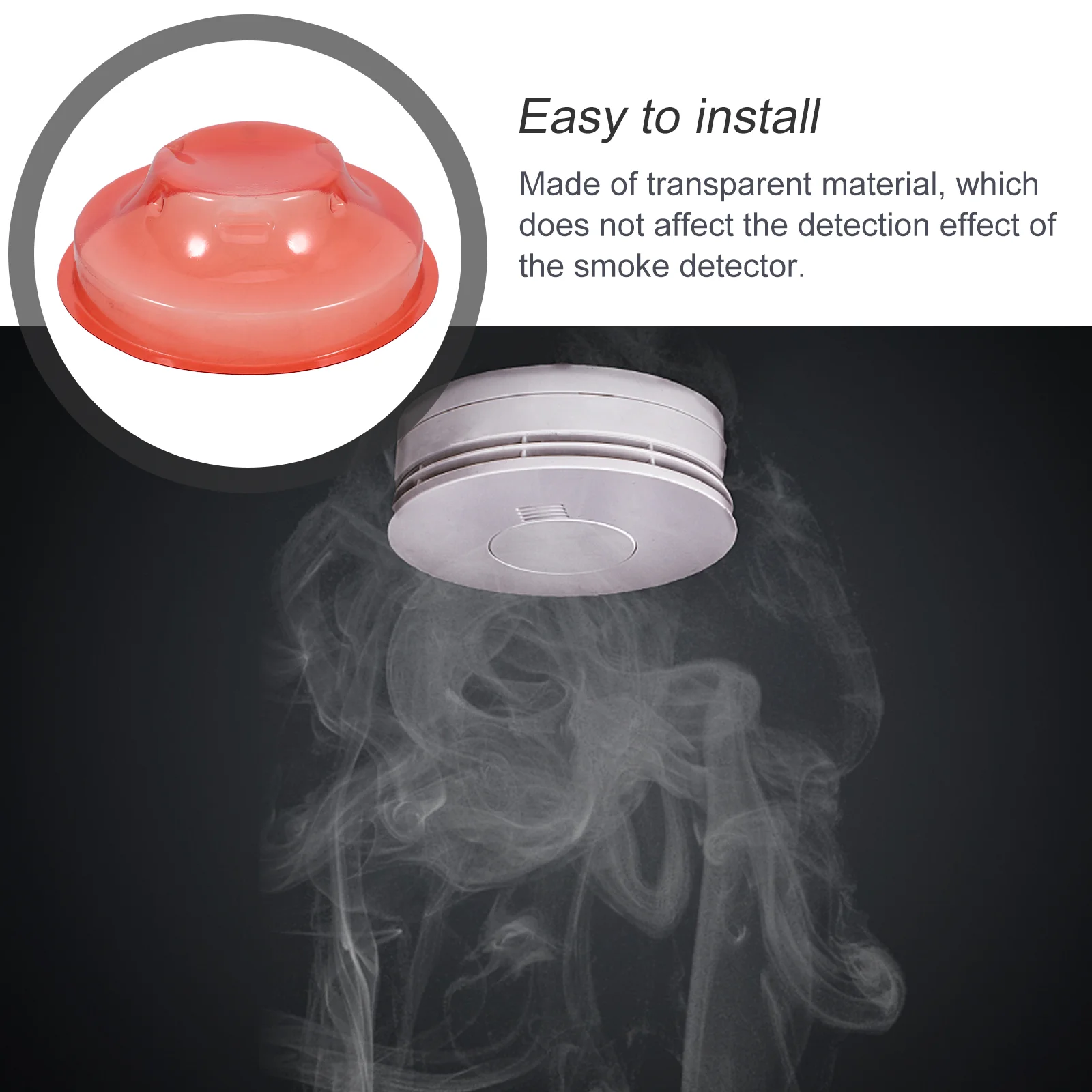 2 Pcs Thermostat Dust Cover Alarm Toaster Smoke Covers Orange for Cooking Guard Replacement