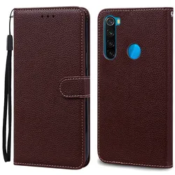 Premium Wallet Soft Silicone Phone Case - Elegant Protective Cover for Redmi Note 8T (Coffee)