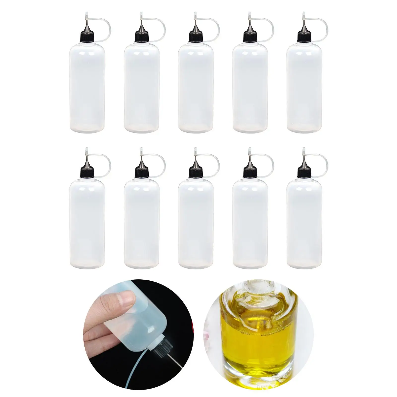 10Pcs Precision Tip Applicator Bottles Small Glue Bottles for Quilling