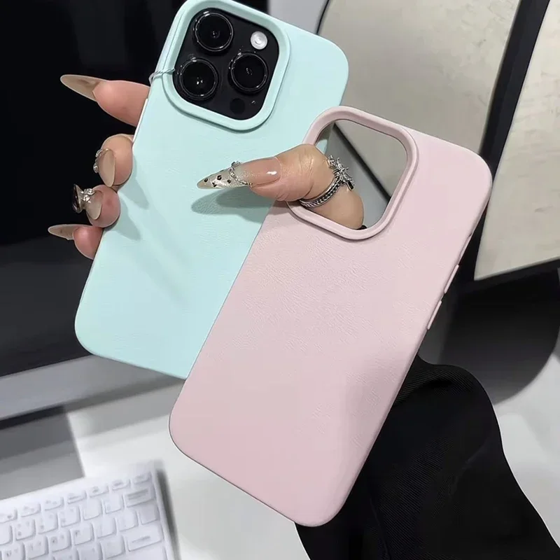 High-Fashion Litchi Patterned Shockproof Phone Case - Soft Protective Cover