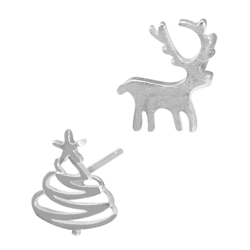 

Christmas Earrings Exquisite Xmas Style Silver Elk Accessories Women Jewelries Festival