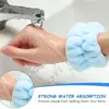 Microfiber Spa Set (3 Pieces): Bubble Headband + Wristbands for Face Washing and Skincare