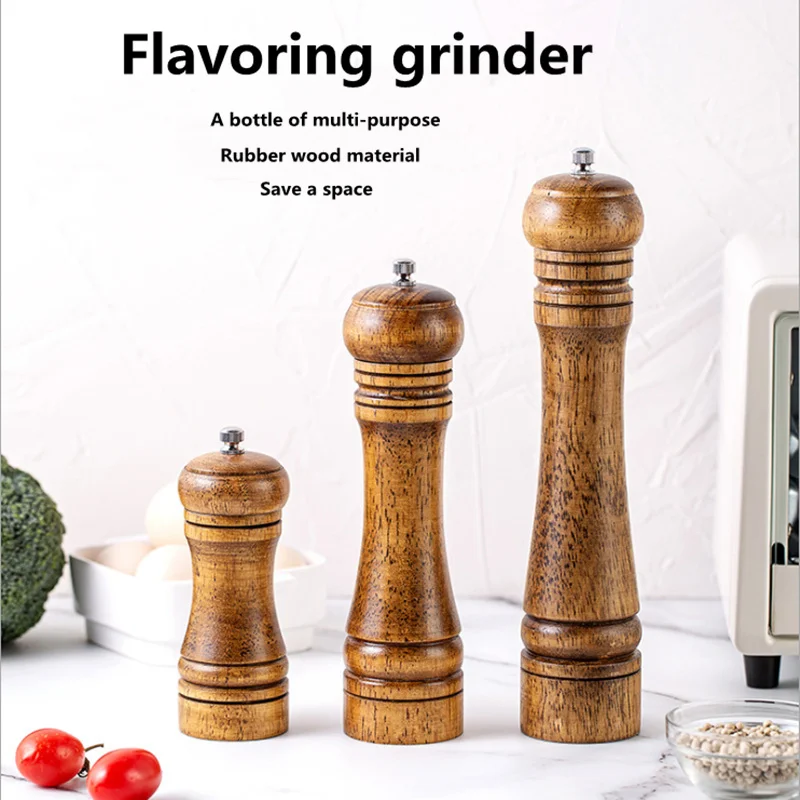 

Pepper grinder solid wood pepper grinder manual oak grinder multi-purpose seasoning bottle ceramic core kitchen tool