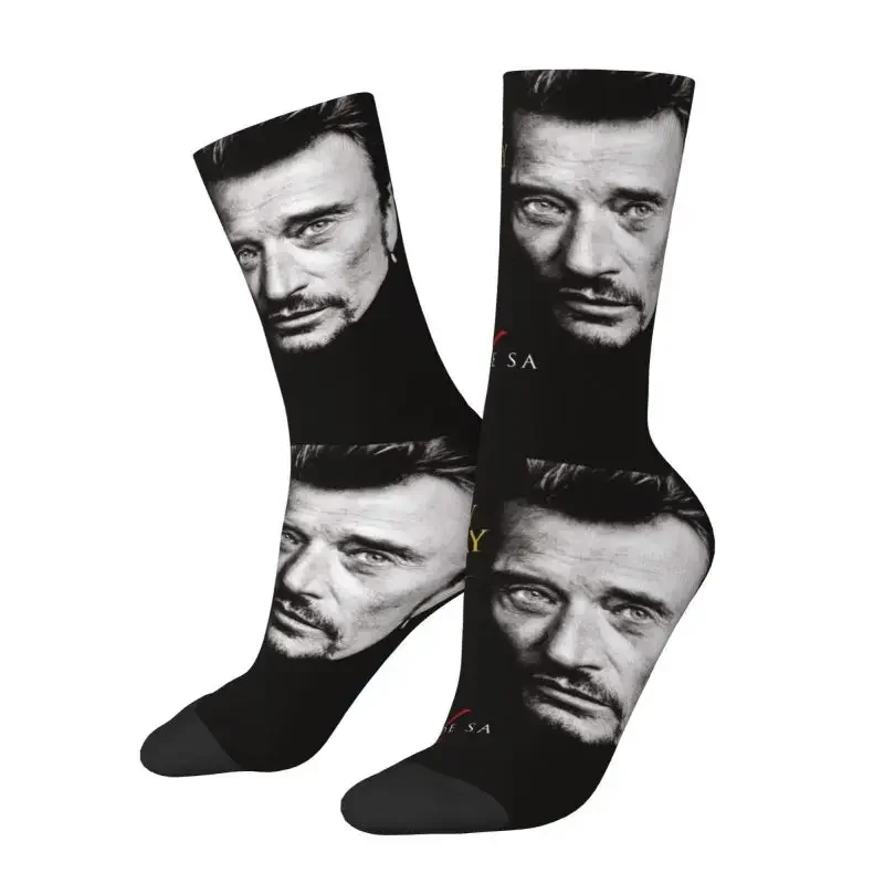 

Johnny Hallyday Rock Men's Crew Socks Unisex Fashion Singer French France Spring Summer Autumn Winter Socks