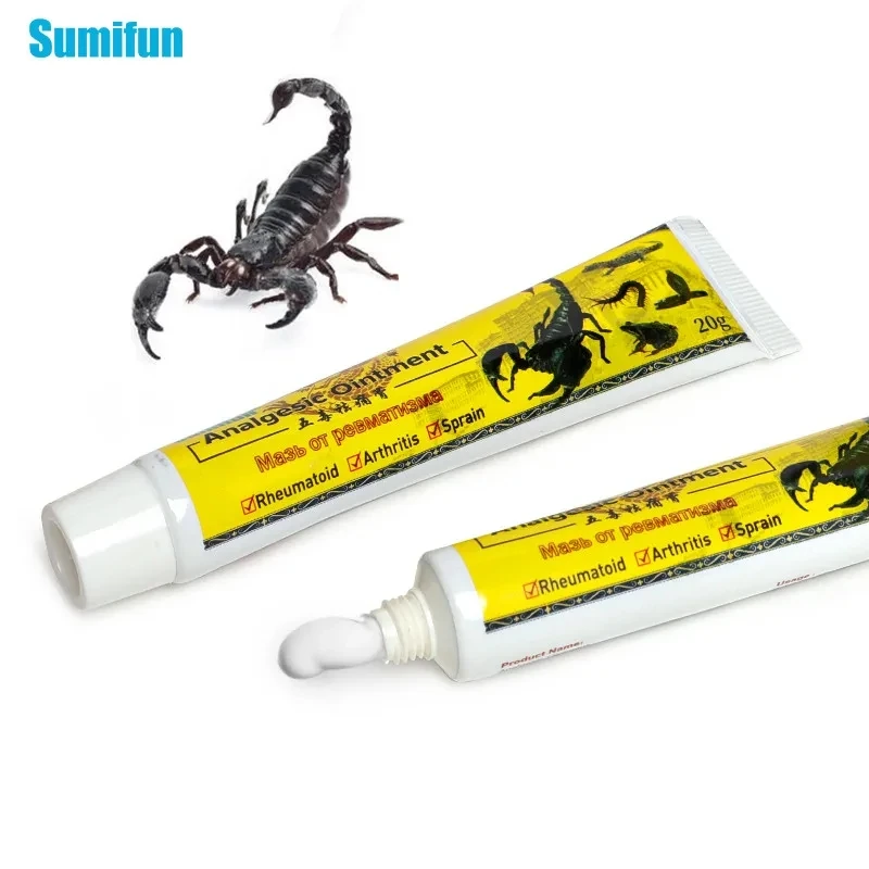 Sumifun 1/3pcs 20g Scorpion Analgesic Ointment Body Joint Pain Cream Muscle Sprain Pain Ointment Chinese Herbal Medical Plaster knee pain relief cream,pain relief cream