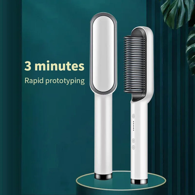 Hot Air Hair Brush Comb Straightening Dryer Hot Brush Flat Iron Hair Straightener Ceramic Electric Heat Comb Styler Tool
