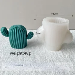 Cactus Scented Candle Silicone Mold for DIY Succulent Ornaments and Home Decor Crafts (A)