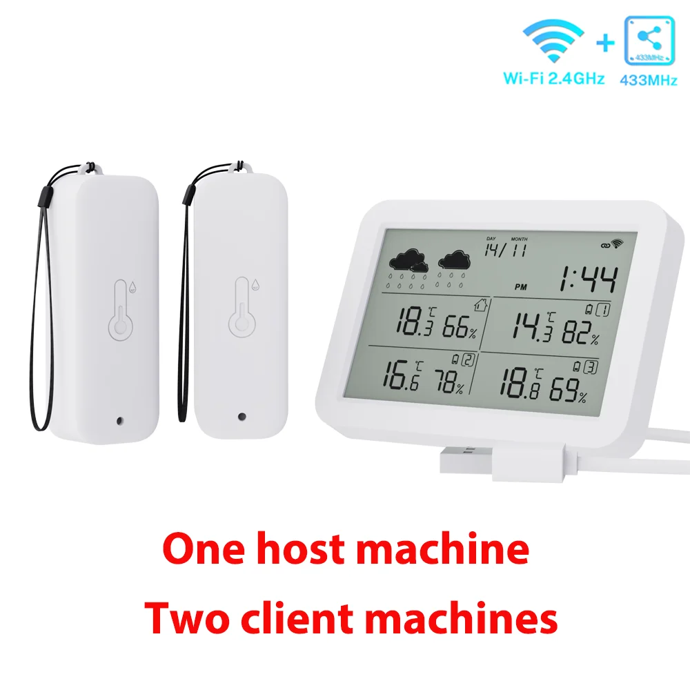 Smart WiFi Weather Station with Digital Thermometer and Hygrometer Sensors