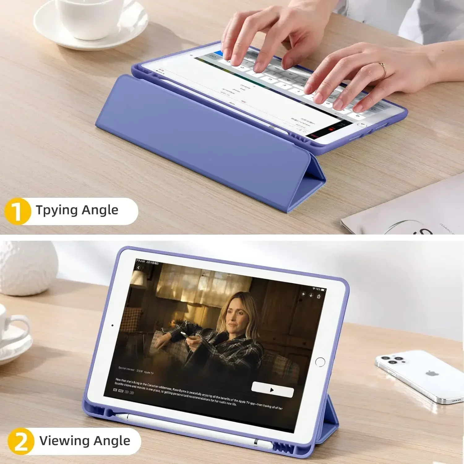 Premium iPad Case with Pencil Holder and Protective Cover