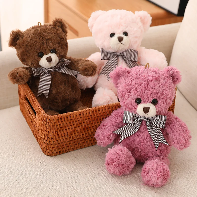 

30cm Soft Cute Plush Bear Pendant Keychain Toys Kawaii Teddy Bear Stuffed Doll Kids Girls Backpack Pendant Decor Gifts