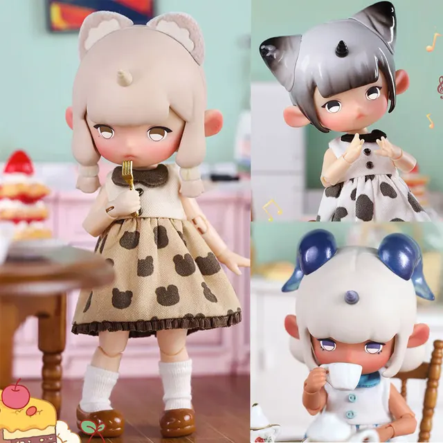 14cm Ob11 Dolls Blind Box 1/12 Movable Joint Dolls Cute Elf Unicorn Bjd Toys Figures Model Blind Box Girl Children Surprise Gift 1