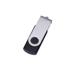 Vibrant Waterproof Rotatable High-Speed USB Flash Drive - Multiple Storage Options - 4GB (Silver)