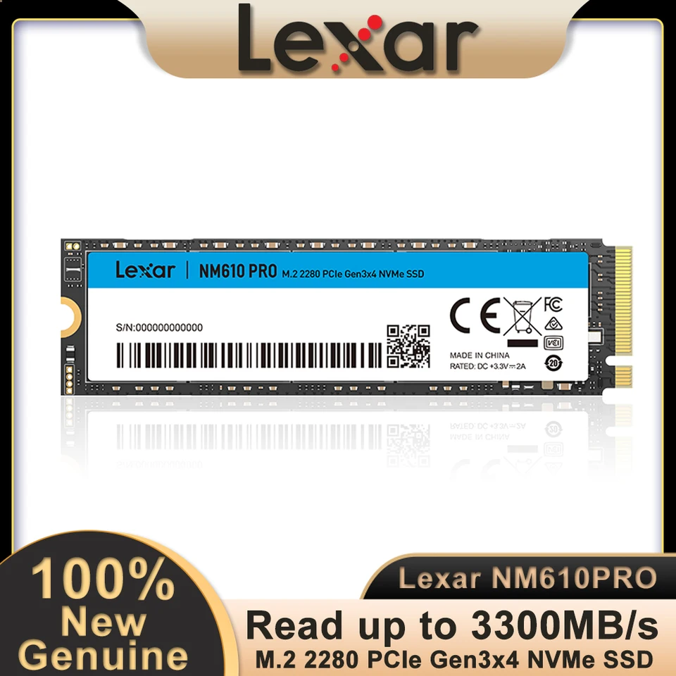 Lexar NM610 PRO M.2 2280 PCIe Gen3x4 NVMe SSD Internal Solid