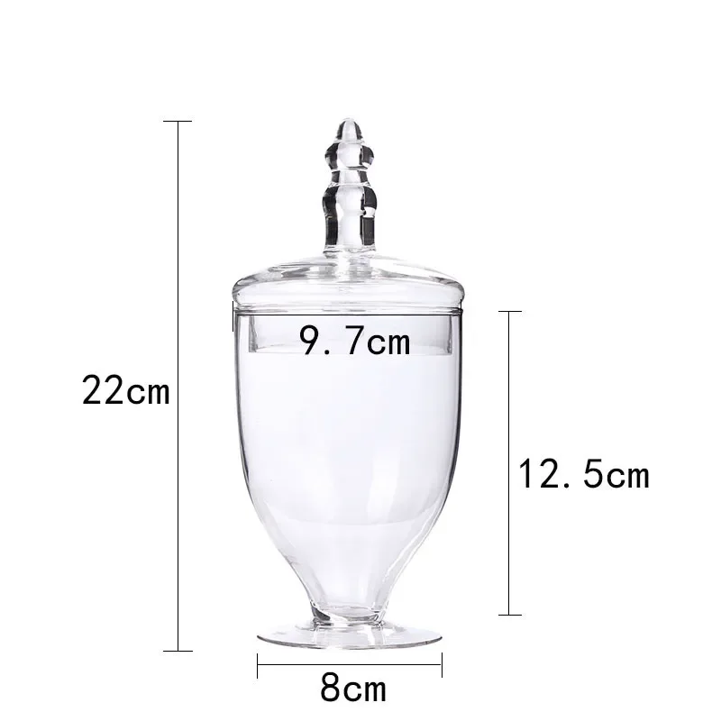 Transparent Glass Candy Jar Storage Tank Food Container Organizer Storage Bottle Decorative Jar Candy Box Dried Fruit Box Gift 5