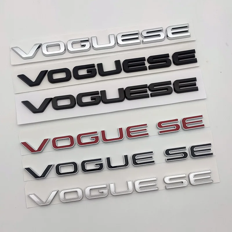 3D Abs Chrome Black Logo Vogue Se Emblem Letters Car Trunk Badge Decalcomania Per Land Rover Range Rover Vogue Se Sticker Accessori