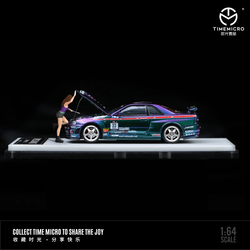 TimeMicro 1:64 Nissan Gtr34 Chameleon purple #33 limited2000