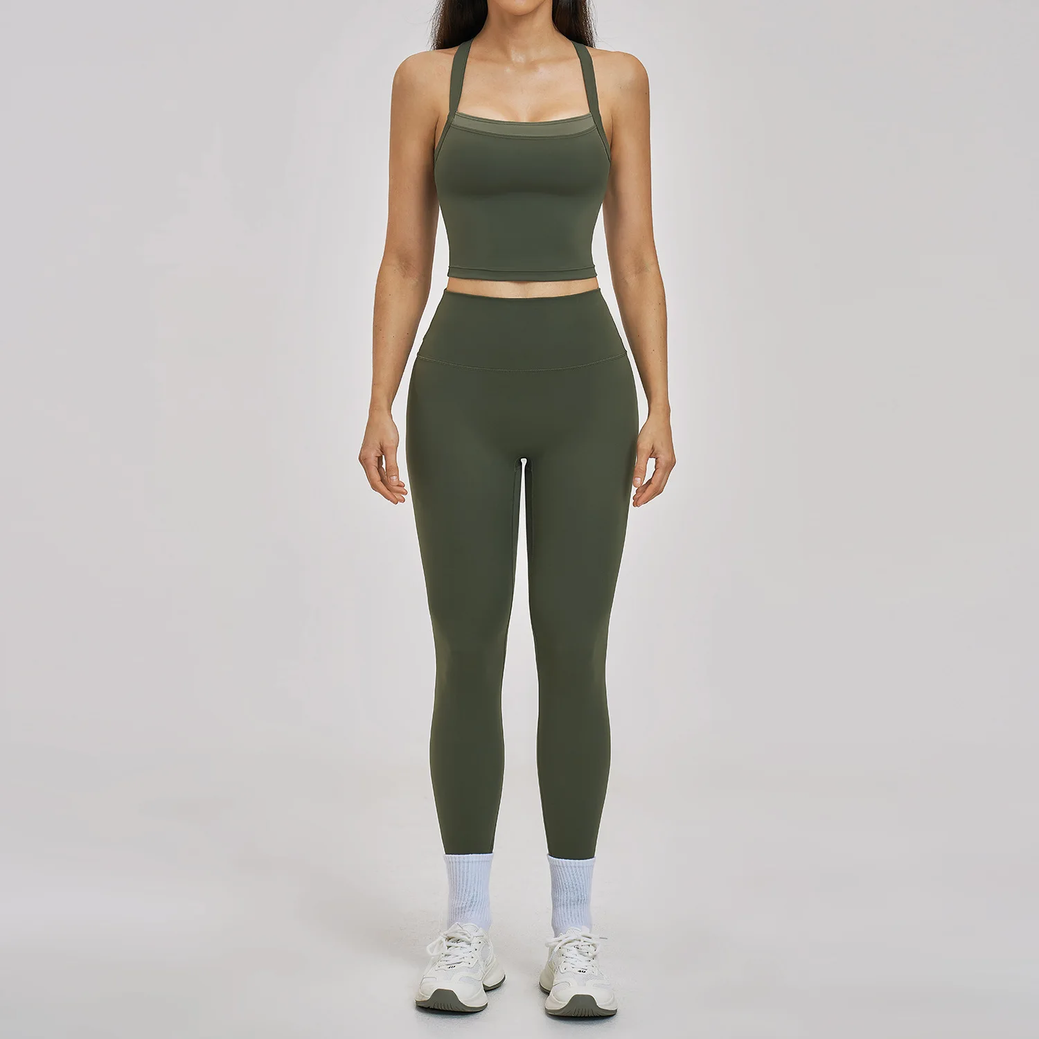 Yoga Set 2PCS Women's Tracksuit Athletic Wear Fitness Clothes Gym Outfits Workout Sets Push Up Clothes Sports Bra Leggings Suit 3