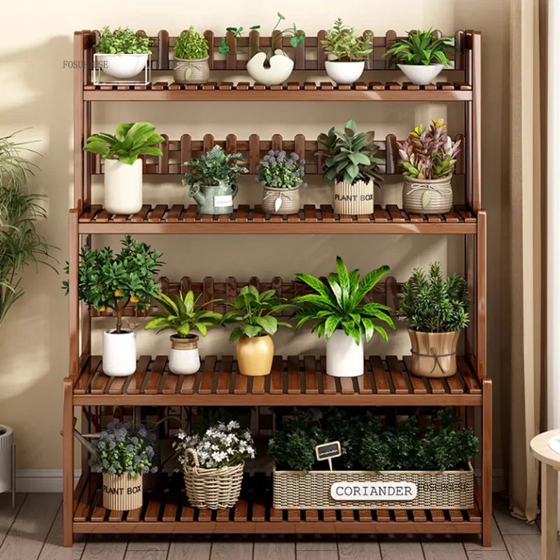Modern Balcony Plant Shelves Multi-layer Stepped Succulent Display Stand Outdoor Courtyard Movable Floor-standing Flower Stand C