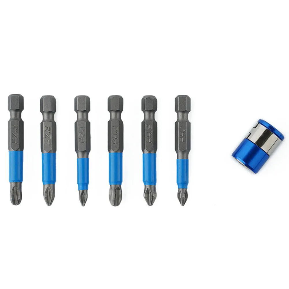 

Set Screwdriver Bit 50mm Length 6Pcs/Set Alloy Steel Anti Slip Magnetic PH1/PZ1/PH2/PZ2/PH3/PZ3 Wear Resistance