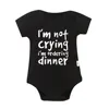 Baby I'm Not Crying 2024 Newborn Baby Bodysuits Summer Boys Girls Romper Body Pregnancy Reveal Clothes 3