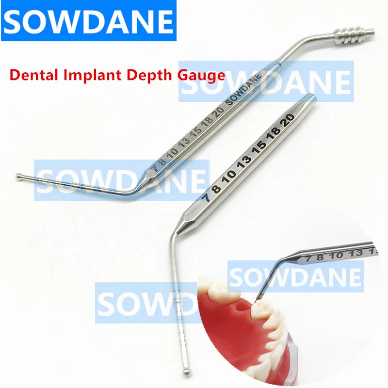 

Dental Implant Depth & Gingival Gauge Depth Measuring Ruler Deep Probe Dental Implant Caliper Measuring Tool Stainless Steel