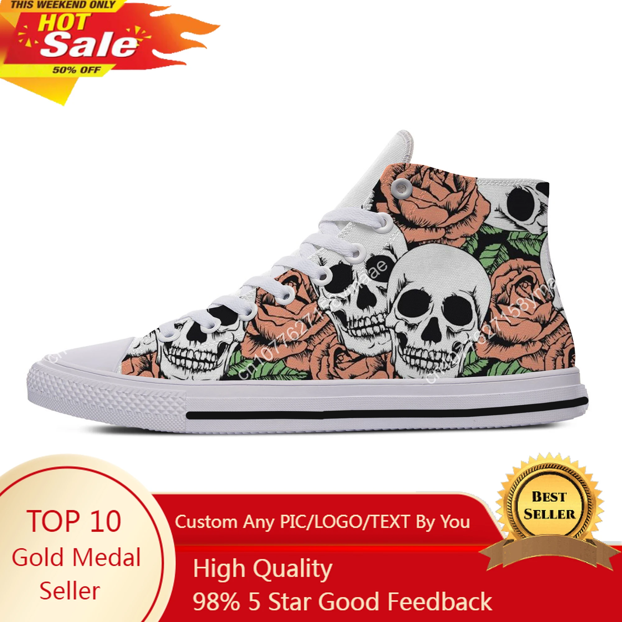 Hot Summer Latest Men Woman Shoes Skull Hip Hop Lightweight Casual Canvas Shoes Comfortable Fashion Board Shoes Fashion Shoes