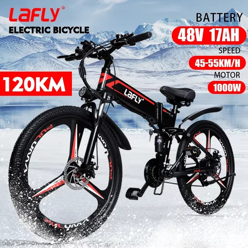 Electric Bike 26 Inch 1000W 17ah LAFLY X3 Aluminum Folding Lithium Assisted electric bike electric bicycle
