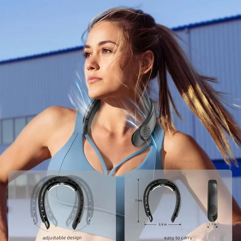 مروحة رقبة USB محمولة ، تصميم بلا فانوس ، تحكم وحم...