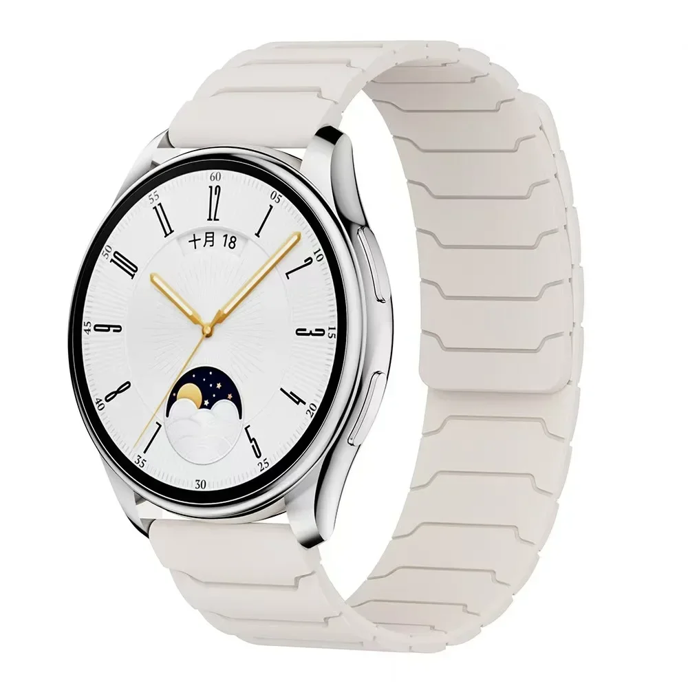 Magnetic Silicone Watchband, 20mm/22mm, with Secure Magnetic Closure