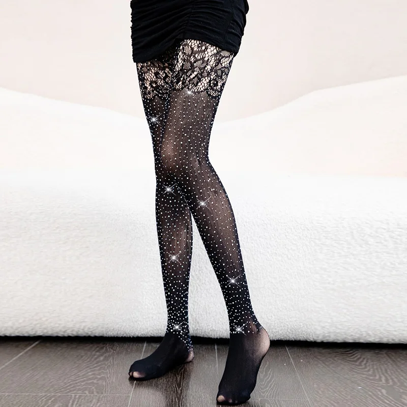 

Sexy Women's Shiny Diamond Pantyhose Nylons Mesh Slim Erotic Lingerie